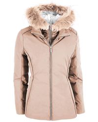 Yes-Zee - Chic Down Jacket With Fur-Trimmed Hood - Lyst