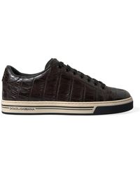 Dolce & Gabbana - Croc Exotic Leather Casual Sneakers Shoes - Lyst