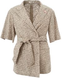 Lardini - Linen Dressing Gown Jacket - Lyst