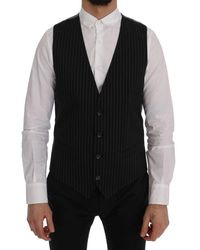 Dolce & Gabbana - Staff Cotton Striped Vest - Lyst