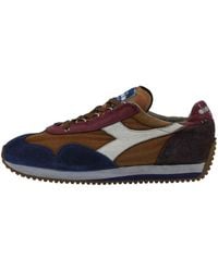 Diadora - Brown Equipe H Dirty Stone Leather Sneakers - Lyst