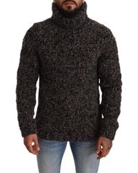 Save 49% Mens Clothing Sweaters and knitwear Turtlenecks Dolce & Gabbana Virgin Wool Turtleneck Sweater in Black for Men 