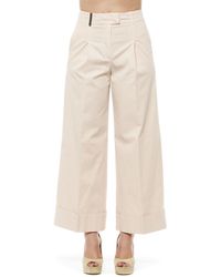 Slacks and Chinos Cargo trousers Aeron Denim Flyn Womens Clothing Trousers Natural Wide-leg Belted Twill Pants in Beige 