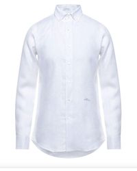Malo - White Linen Shirt - Lyst