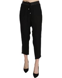 Guess - Polyester High Waist Cropped Trousers Pants - Lyst
