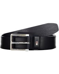 Tommy Hilfiger - Elegant Leather Belt With Metal Buckle - Lyst