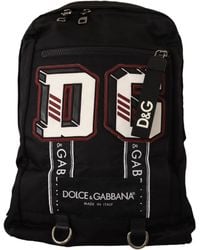 Dolce & Gabbana - Nylon Dg Patch Travel School Backpack Bag One Size - Lyst