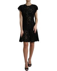 Dolce & Gabbana - Black Floral Lace Cotton A - Lyst