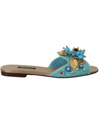 Dolce & Gabbana Rubber Beachwear Sliders in Black Womens Shoes Flats and flat shoes Flat sandals 