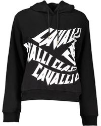 Class Roberto Cavalli - Black Cotton Sweater - Lyst