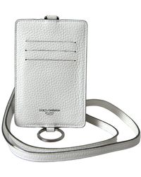 Dolce & Gabbana - Elegant Leather Cardholder Lanyard - Lyst