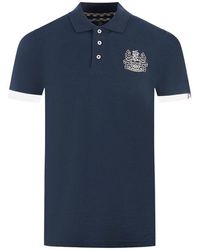 Aquascutum - Blue Cotton Polo Shirt - Lyst