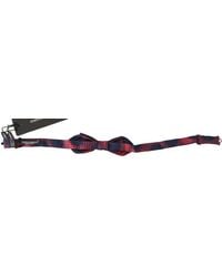 Dolce & Gabbana - Red Checkered 100% Silk Adjustable Neck Bow Tie - Lyst