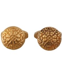 Dolce & Gabbana - Gold Plated Brass Round Pincufflinks - Lyst