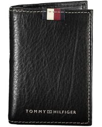 Tommy Hilfiger - Elegant Leather Card Holder With Contrast Detailing - Lyst