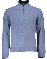 Napapijri - Chic Half-Zip Sweater With Contrast Details - Lyst