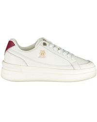 Tommy Hilfiger - Elegant White Sneakers With Contrast Detailing - Lyst