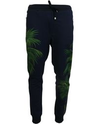Dolce & Gabbana - Elegant Cotton Jogging Pants With Print Design - Lyst