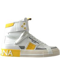 Dolce & Gabbana - Multicolor Colorblock Leather High Top Sneakers Shoes - Lyst