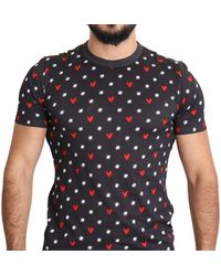 Dolce & Gabbana - Chic Cotton T-Shirt With Heart Prints - Lyst