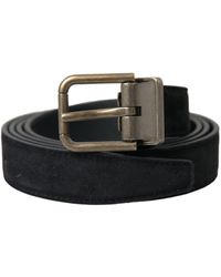 Dolce & Gabbana - Elegant Suede Calf Leather Belt - Lyst