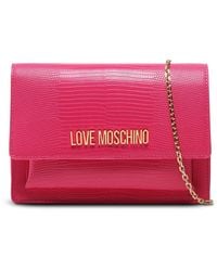Love Moschino - Elegant Fuchsia Faux Leather Shoulder Bag - Lyst