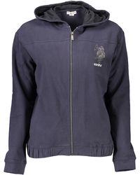 U.S. POLO ASSN. - Chic Hooded Zip Sweatshirt With Embroidery - Lyst
