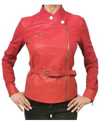 Pinko - Leather Di Lambskin Jackets & Coat - Lyst