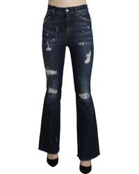 Mode Jeans Jeans flare Dolce & Gabbana Jeans flare bleu style d\u00e9contract\u00e9 