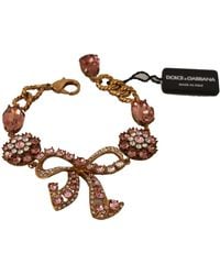 Dolce & Gabbana - Elegant Crystal Charm Bracelet - Lyst