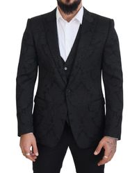 Dolce & Gabbana - Elegant Martini Suit Jacket & Vest Ensemble - Lyst