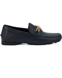 Versace - Calf Leather Loafers Shoes - Lyst