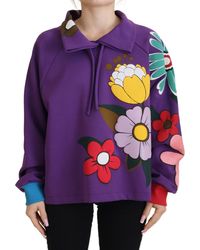 Dolce & Gabbana - Elegant Floral Pullover Sweater - Lyst