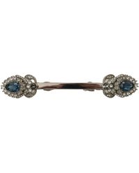 Dolce & Gabbana - 925 Sterling Silver Crystals Pin Collar Brooch - Lyst