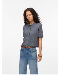 Vero Moda - Strickpullover Vmhappyshine Gestricktes Poloshirt Für Damen - Lyst