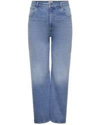 Only Carmakoma - Jeans Mit Weitem Bein Carhope-Lush Hohe Taille Weiter Beinschnitt Jeans Für Damen - Lyst