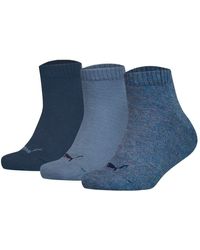 PUMA - Kinder Quarter Socken, 3Er Pack Plain Quarter 3P, Logos, Einfarbig - Lyst