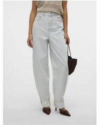 Vero Moda - Mom Jeans Vmbillie Hohe Taille Barrel Fit Jeans Für Damen - Lyst