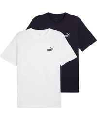 PUMA - T-Shirt 2Er Pack Ess Small No. 1 Logo Tee Rundhals, Kurzarm, Uni Für Herren - Lyst