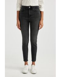 Defacto - Lange jeanshose mit schmaler passform und hoher taille - Lyst