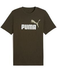 PUMA - T-Shirt Ess 2 Color No. 1 Logo Tee, Rundhals, Kurzarm, Uni Für Herren - Lyst