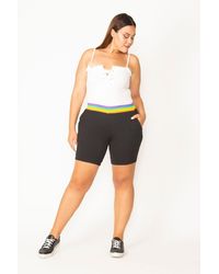 Şans - Şans shorts aus em baumwollstoff in großer größe mit farbigen elastischen taschen und taschen 65n27569 - Lyst