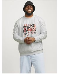 Jack & Jones - Sweatshirt mit rundhals plus size bedrucktes sweatshirt mit rundhals - Lyst