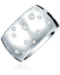 Rafaela Donata - Ring Mit Kristallen Von Swarovski Ring Edelstahl Verziert Mit Kristallen Von Swarovski Weiß Für Damen - Lyst