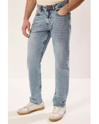 Trendyol - Blaue Jeans Mit Gerader Passform – Jeans Für Herren - Lyst
