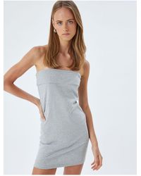 Koton - Trägerloses Minikleid Aus Baumwolle – Bodendetail Für Damen - Lyst
