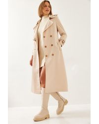 Bianco Lucci - Garni Windjacke Detail Clamshell Trenchcoat 2488 Für Damen - Lyst