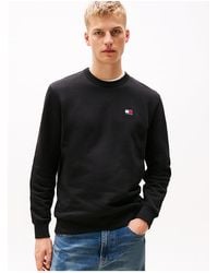 Tommy Hilfiger - Schwarzer Pullover Mit Tommy Jeans-Logo Für Herren - Lyst