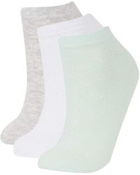 Defacto - 3-Teilige Baumwollstiefel Socken E2117Axns Für Damen - Lyst