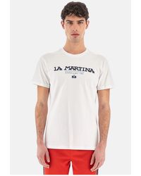La Martina - Shirt t-shirt regular fit winford mit logo-print - Lyst